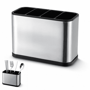 Genérico - Organizador Escurridor Utensilios Cubiertos Acero Inoxidable