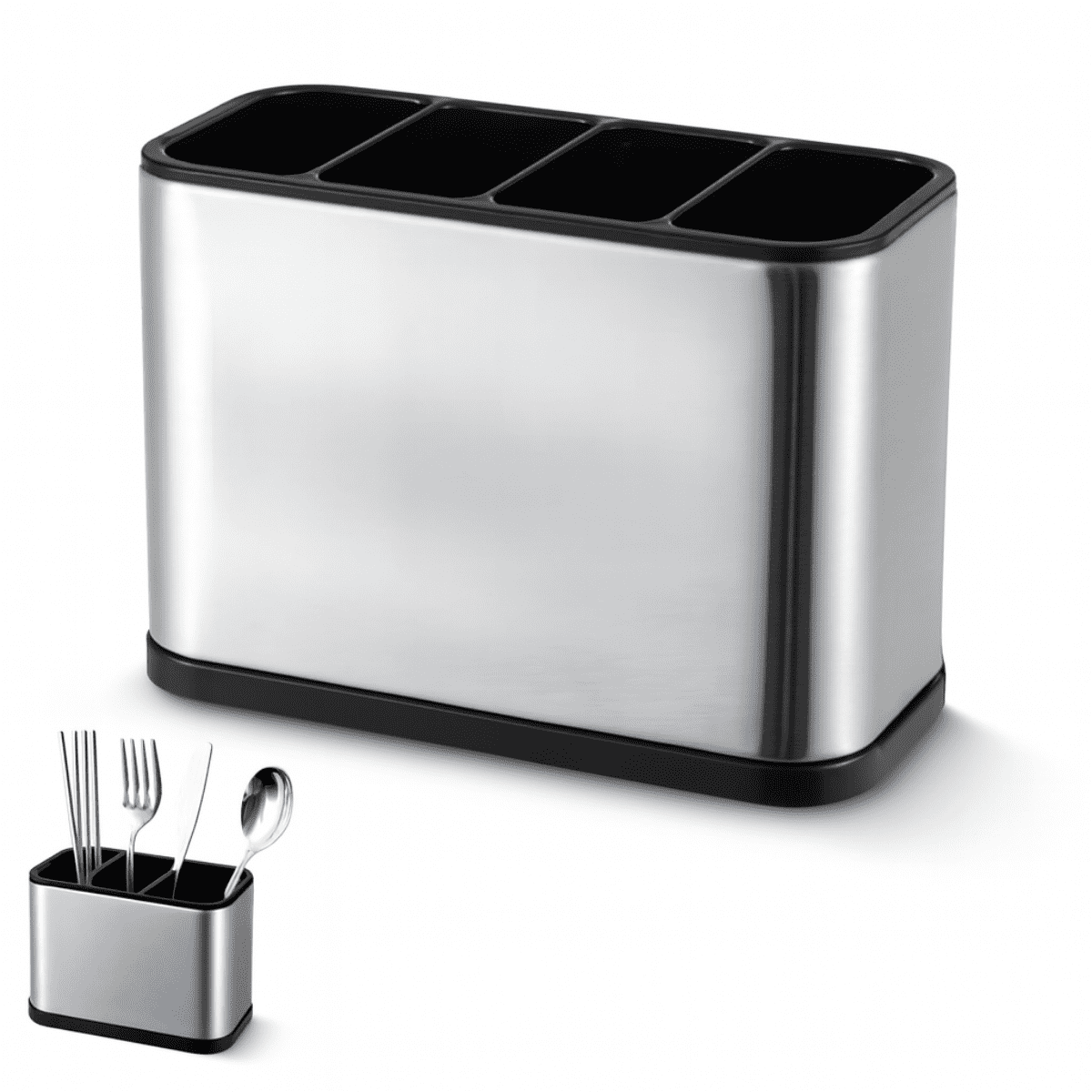 Genérico - Organizador Escurridor Utensilios Cubiertos Acero Inoxidable