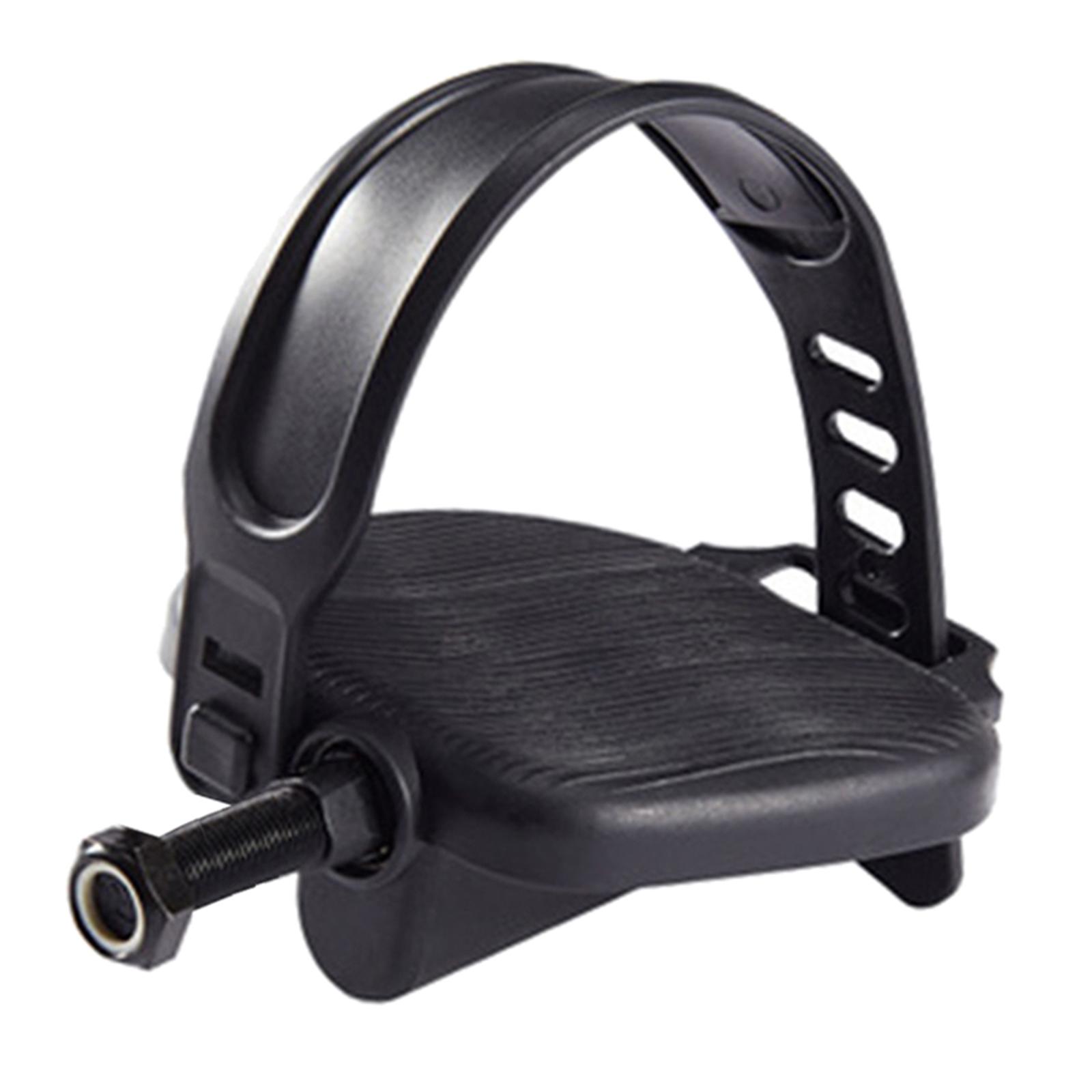 Magideal - 1 Par De Pedales De Bicicleta Estática Con Correas, Piezas De Ciclismo De Interior, Antideslizantes, 9/16 '' O 1/2 '', Pedales De Bicicleta De Engrana , Husillo Largo De Husillo Largo De 127 Mm