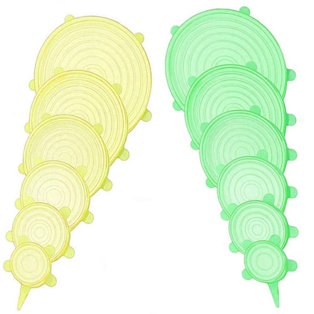 Juego De Tapas Elásticas De Silicona Jyyhsf, 12 Unidades, 6 Tamaños, Almacenamiento De Alimentos