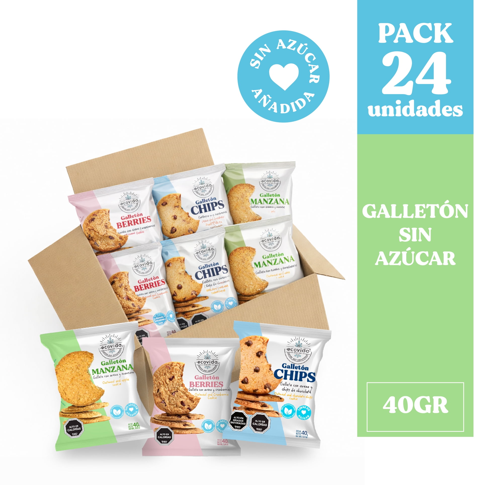 Ecovida S.a - Pack Galletón Sin Azúcar - 24 Und