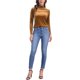 thumbnail image 2 of INSPIRE CHIC Blusa de Mujer de Terciopelo Elástico con Cuello Simulado de Manga Larga Suave para Otoño Invierno M Marrón, 2 of 6