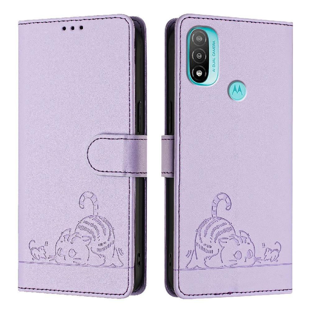 Funda Tipo Cartera Foxdock Para Motorola Moto E20/e30/e40 Con Soporte, Ranuras, Rfid, Diseño De Gato