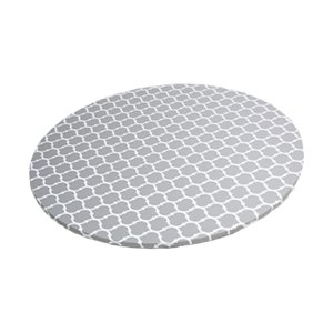 Magideal - Mantel Redondo De Vinilo Ajustable Con Borde Elástico, Antiderrames, Lavable Y Resistente Al Aceite, Ideal Para Camping, Restaurante Y Patio. 122 Centímetros