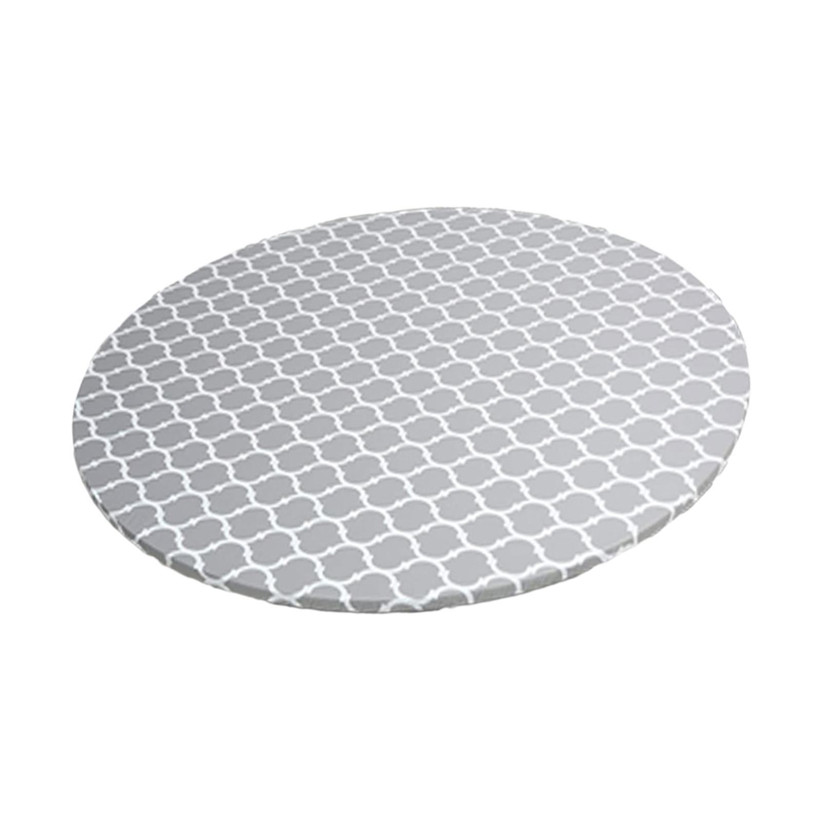 Magideal - Mantel Redondo De Vinilo Ajustable Con Borde Elástico, Antiderrames, Lavable Y Resistente Al Aceite, Ideal Para Camping, Restaurante Y Patio. 122 Centímetros