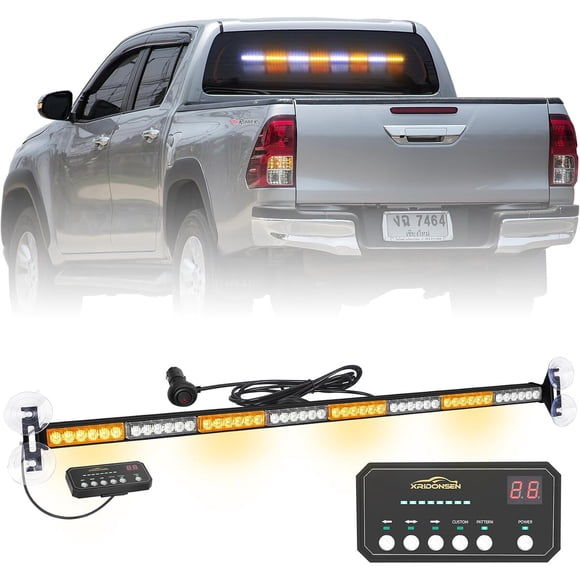 Barra estroboscópica XRIDONSEN de 35 pulgadas, 48 LED, 12 V