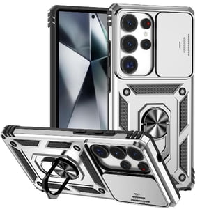 Estuche Gangxun Para Samsung Galaxy S25 Ultra, Soporte Giratorio 360°, Estilo Mecánico Y Magnético