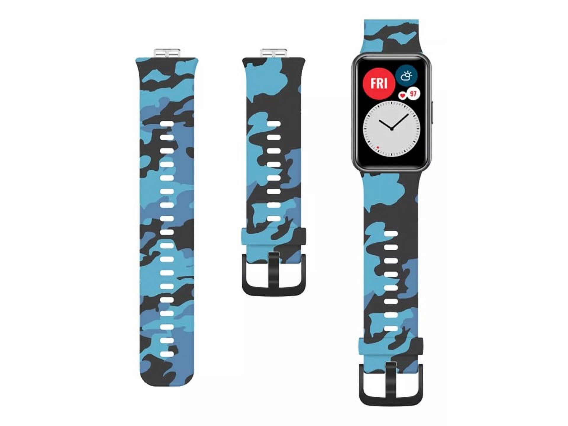 Genérico - Correa De Diseño Compatible Con Huawei Watch Fit Azul Militar