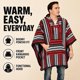 thumbnail image 4 of Poncho Artisans Bazaar Mexicano Baja Hoodie Serape Calentito, 4 of 7