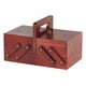 thumbnail image 3 of Caja De Costura Plegable Agujas Tijeras De Hilo Coser Cesta Cajas De Joyería Rojo, 3 of 3
