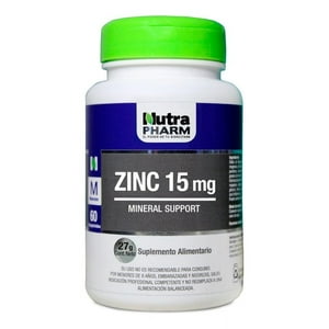 Zinc 15 Mg Nutrapharm 60 Comprimidos