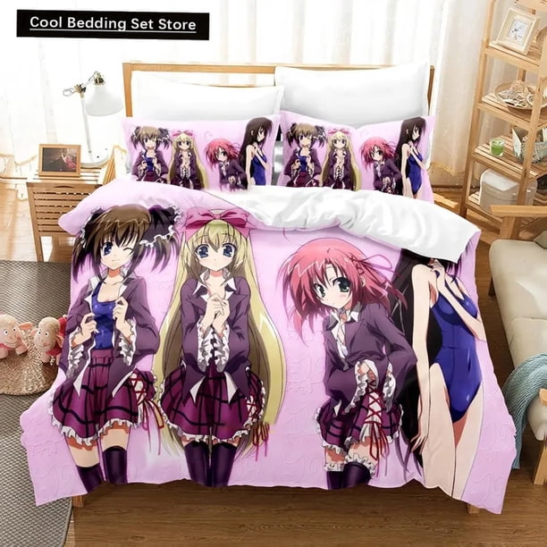 Anime Student Councils Discretion Bedding Set,Duvet Cover Bed Set Quilt Cover Pillowcase, Boys Girls Adults Bed Sheets