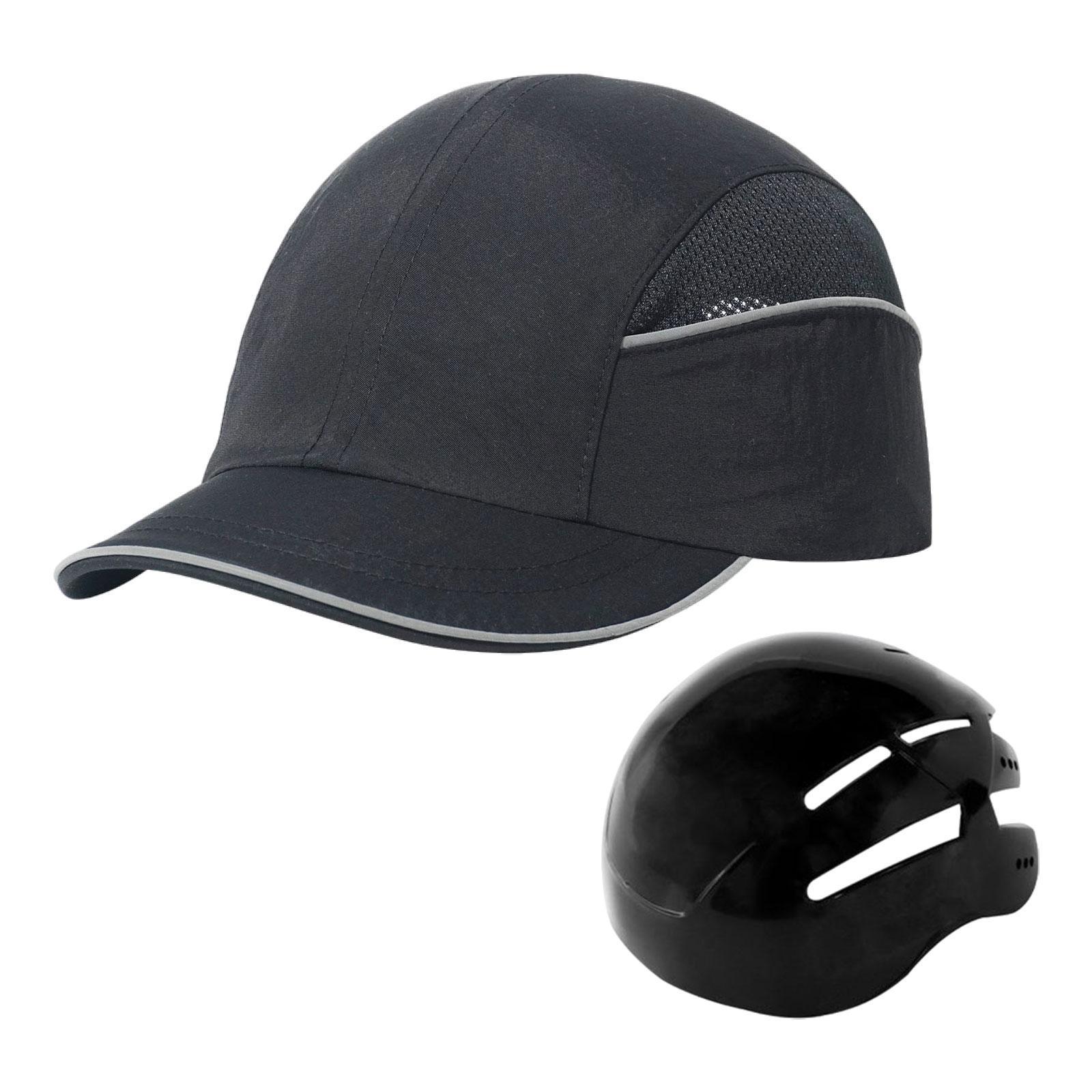 Magideal - Gorra De Béisbol Gorra Con Visera Gorra De Béisbol Transpirable Resistente A Impactos Gorra De Béisbol Para Gimnasio Montar Senderismo Ciclismo De Fáb Negro
