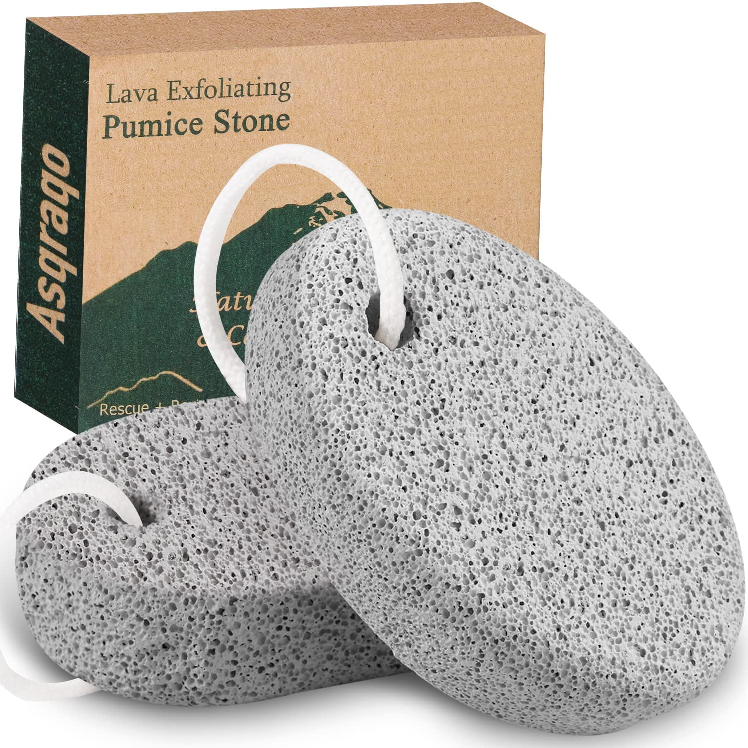 Asqraqo - Herramientas De Pedicura Lava Con Piedra Pómez Para Pies Y Manos