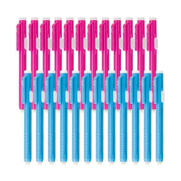 Mr. Pen borrador retráctil 24 unidades rosa y azul
