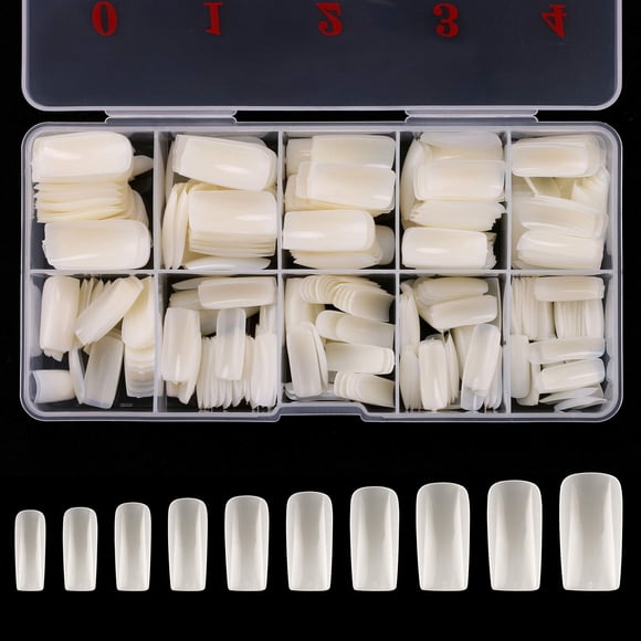 Uñas postizas RayanWay 500 piezas cobertura completa natural