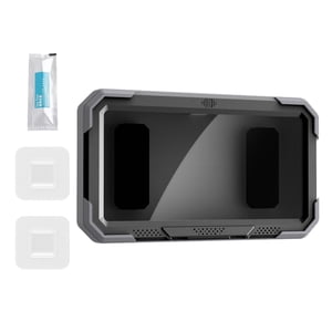 Magideal - Estuche, Pantalla Película Transparente A Prueba De Agua Montaje En Pared Estante De Caja Universal Para Espejo De Cocina Bañera De Escritorio , Negro