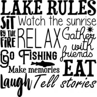Rienda Libre Graphics - Decomural Lake Rules Fishing Ws-41398