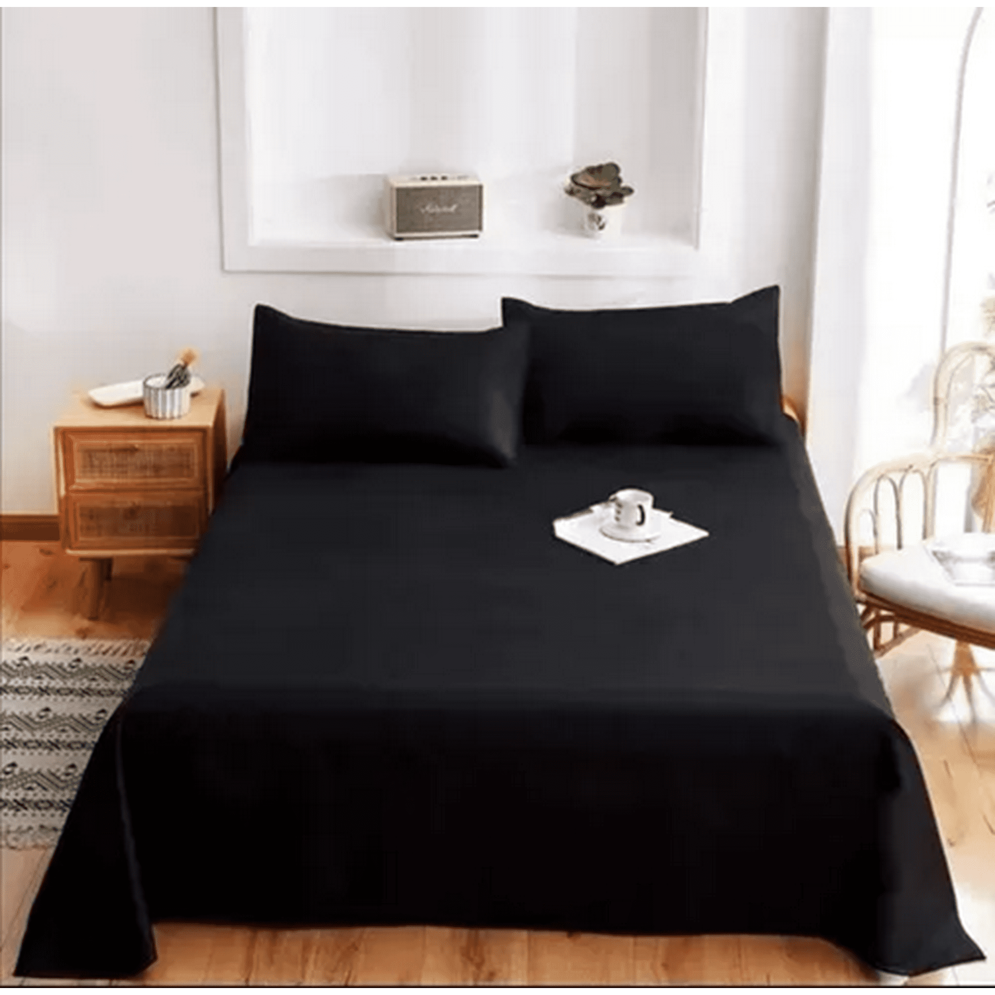 Genérico - Juego Sabana 144 Hilos 2 Plazas 4 Piezas