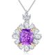 thumbnail image 2 of Collar Colgante de Piedra Preciosa de Plata Esterlina 925 con Esmeralda Triturada Corte Hielo Citrino y Diamantes de Alto Carbono Joyería, 2 of 6