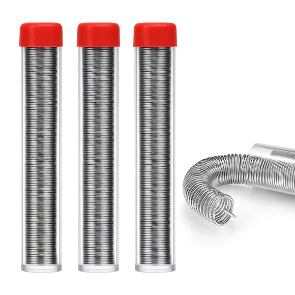 Alambre de soldadura WYcYcW 27 g 0,6 mm 63/37 estaño con núcleo de resina – Paquete de 3