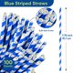 thumbnail image 3 of Pajillas de papel Lives on Green 20 cm con rayas azules – 100 uds, 3 of 9
