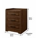 thumbnail image 4 of Velador 3 Niveles Con Cajones Homer Design Europeo Marrón, 4 of 8