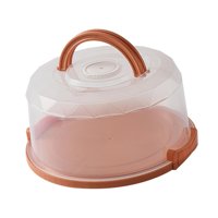 Bothyi - Portador De Pastel De 8 Pulgadas Con Tapa Contenedor De Transporte De Pastel Para Galletas Magdalena Naranja