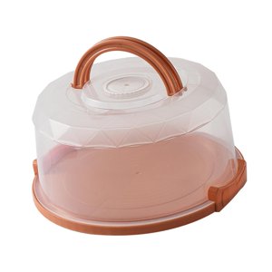 Bothyi - Portador De Pastel De 8 Pulgadas Con Tapa Contenedor De Transporte De Pastel Para Galletas Magdalena Naranja