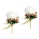 thumbnail image 5 of 2x Pin De Broche De Flor Rosa De Estimulación Pin De Ramillete De Boda Blanco Y Dorado, 5 of 5