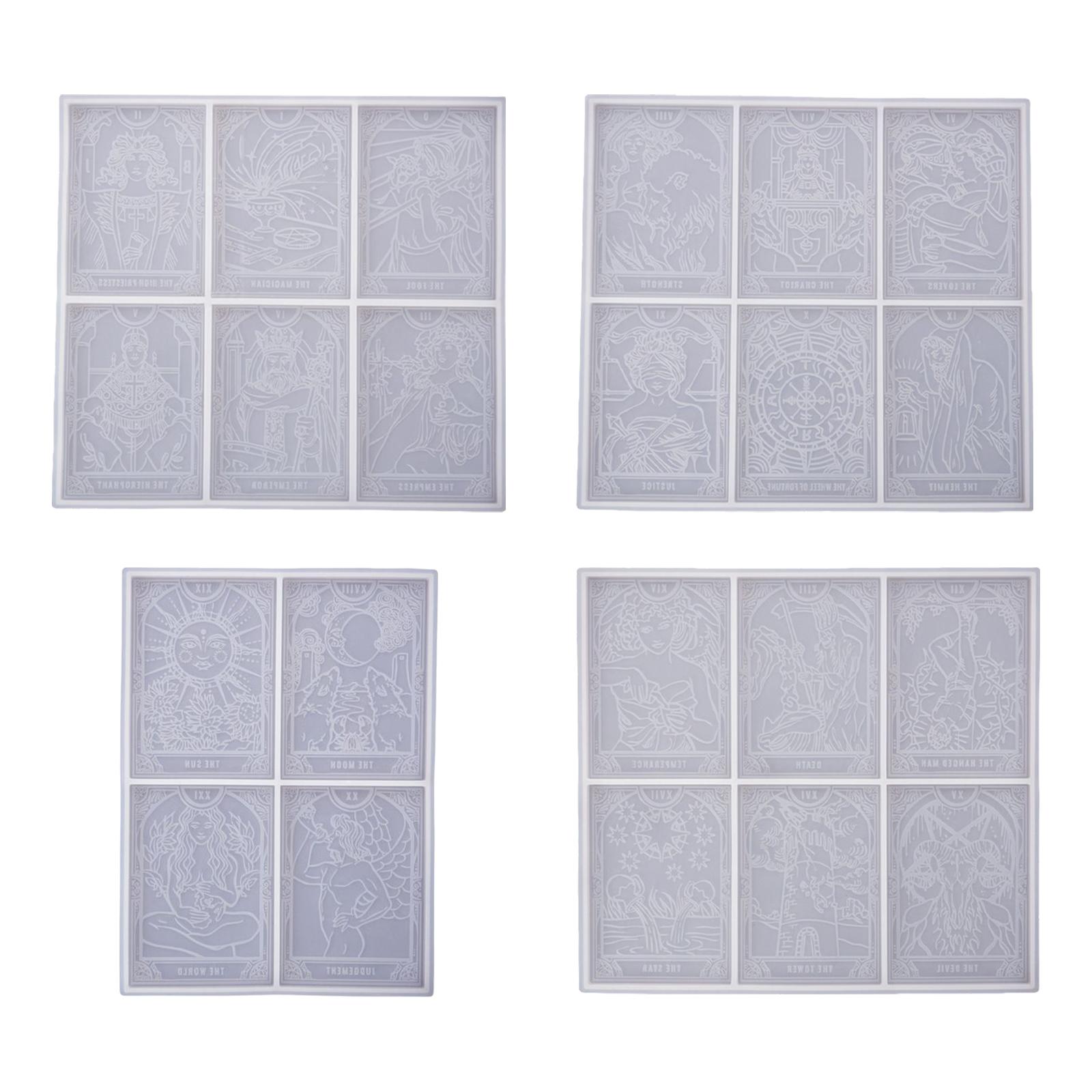 Bothyi - Moldes De Resina Para Cartas De Tarots, 22 Moldes De Resina Para Cartas De Arcanos Principales Diferentes, Silicona