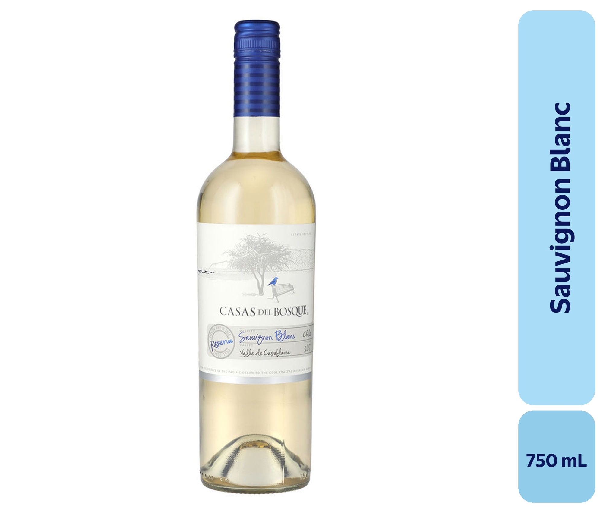 Vino Sauvignon Blanc Botella 750 mL Casas Del Bosque