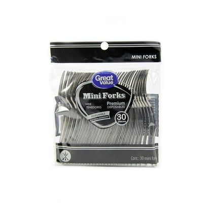 Mini Tenedor Desechable 1 Un Great Value