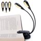 thumbnail image 1 of Luz de lectura recargable con 14 LED, lámpara de lectura con clip para cama, lámpara para atril, 3 niveles de brillo y 2 cuellos de cisne que iluminan 2 páginas completas. Ideal para amantes de la, 1 of 8