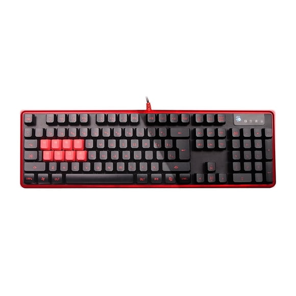 Teclado Bloody B2278 8 teclas LK Switch azul con retroiluminación LED roja