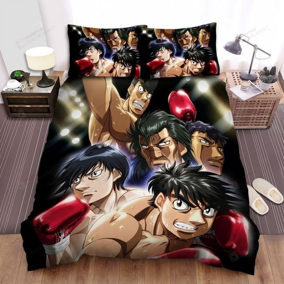 Fighting Spirit Male Characters Quilt Duvet Cover Set Home Textiles Kids Double3-Piece Bedding Set