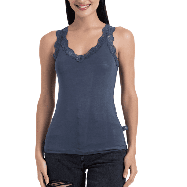 Camiseta Sin Mangas Bamboo Encaje
