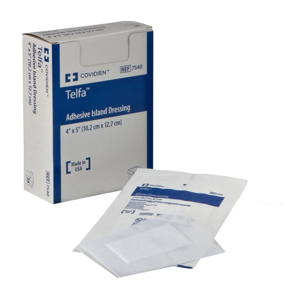 Adhesive Island Dressing COVIDIEN Covidien 7540, 4 x 5 cm, paquete de 25