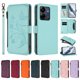 thumbnail image 3 of Funda Cartera Mariposa para [Xiaomi Redmi 13C 4G/5G] con Soporte y Cremallera Verde menta, 3 of 6