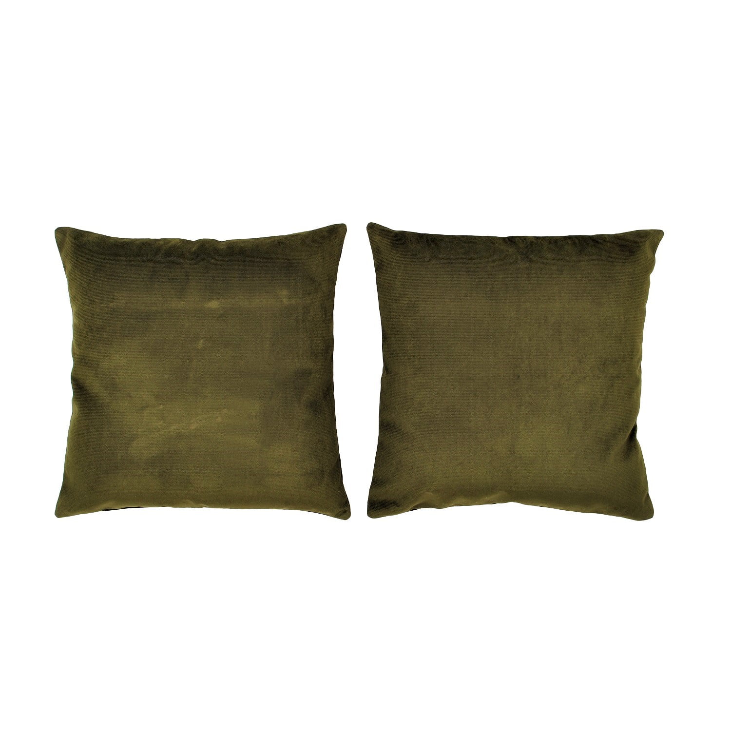 Masel - Set 2 Cojines New Velvet 40x40 40x40 Verde Oliva
