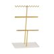 thumbnail image 1 of Expositor De Joyas De 3 Niveles, Soporte Para Collares, Para Tocador, Tienda Minorista, Dorado, 1 of 5