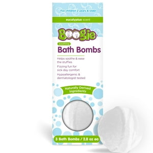 Bombas De Baño Boogie Kids Calming Eucalipto Con Aloe, 80 Ml, 3 Unidades