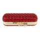 thumbnail image 2 of Lápiz labial de cuero Lip Gloss Case Caja de almacenamiento Balm Holder with Mirror Red, 2 of 5