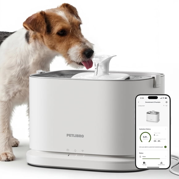 Fuente de agua inteligente para perros PETLIBRO 3 L de acero inoxidable