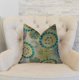 thumbnail image 2 of Almohada Plutus Brands Plutus Paulina Turquesa, oliva y topo, 2 of 3