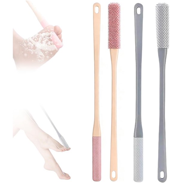 Cepillo limpieza pies mango largo esponja ducha cerdas suaves hombres mujeres mayores