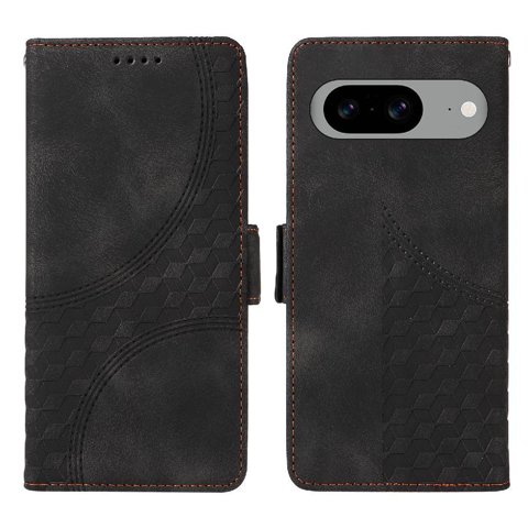 Carcasa Foxdock Google Pixel 8 De Cuero Pu, Diseño Acolchado Clásico, Protección Contra Caídas Y Rayones