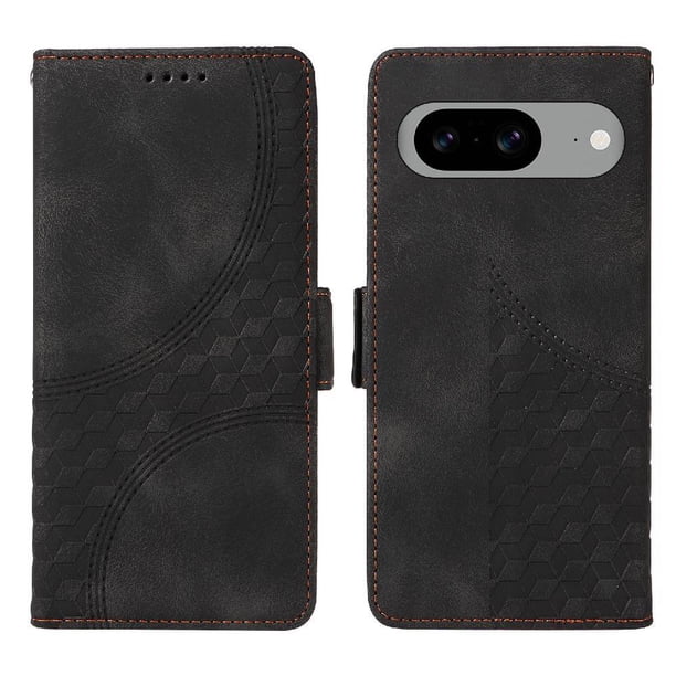 Carcasa FOXDOCK Google Pixel 8 de cuero PU, diseño acolchado clásico, protección contra caídas y rayones