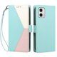 thumbnail image 3 of Cartera Plegable para Motorola Moto G73, PU Tricolor con Ranuras, Verde, 3 of 6