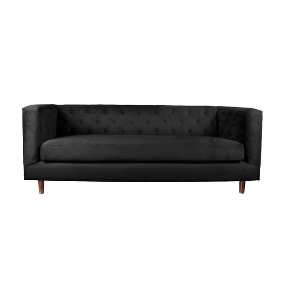Sofa Brescia 3c Tela Velvet Vivian Negro